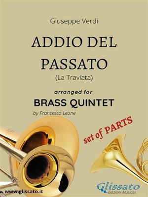 cover image of Addio del Passato--Brass Quintet set of PARTS